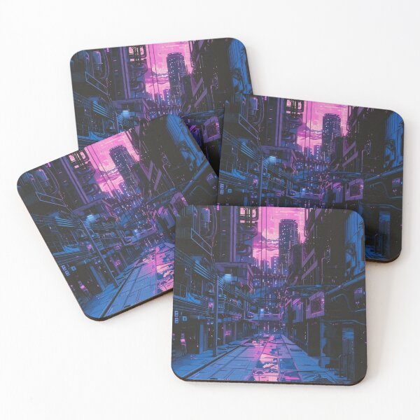 Item preview, Cyberpunk Future Cityscape Neon Pattern designed and sold by GrinGalore.