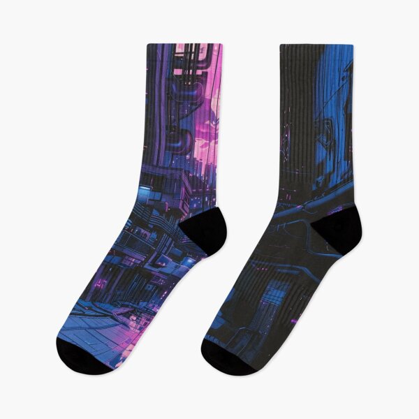 Item preview, Cyberpunk Future Cityscape Neon Pattern designed and sold by GrinGalore.
