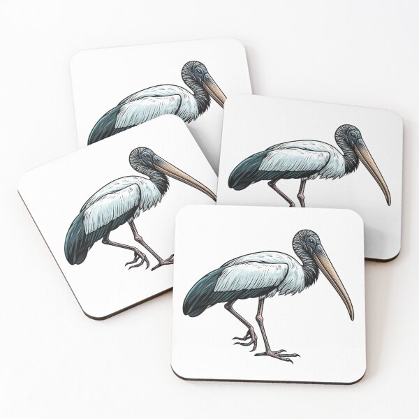 Item preview, Wood stork bird cartoon designed and sold by Roberto Almeida.
