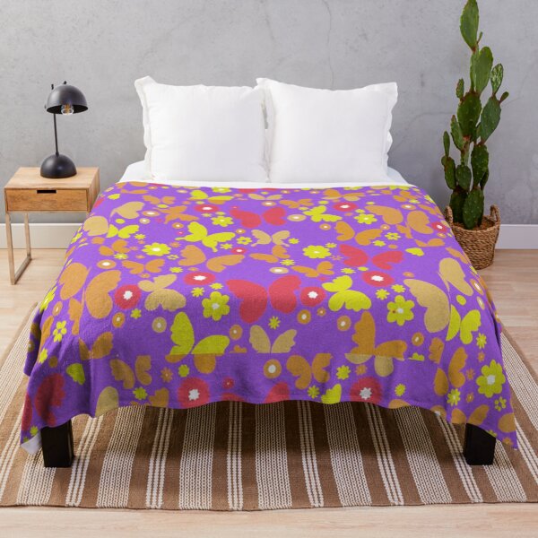 Item preview, Bright butterflies on purple  designed and sold by Flowersonstuff.