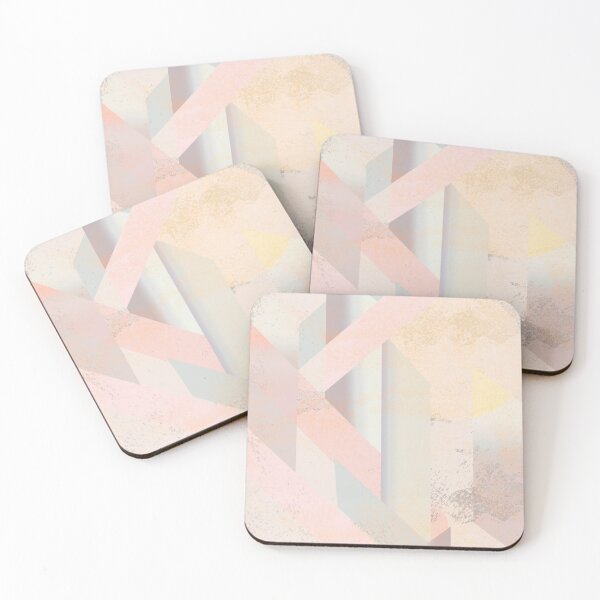 Item preview, Pastel Geometric Sunset Pattern designed and sold by THE PRINTED SQUARE STUDIO.