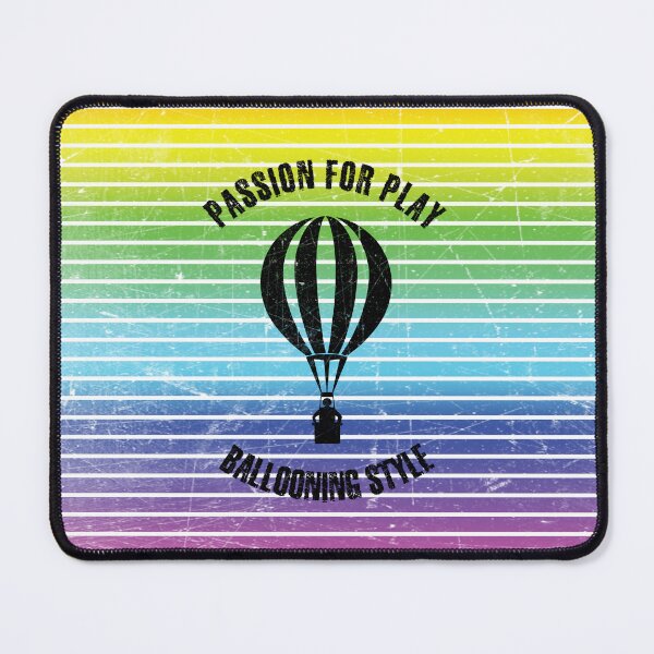 Item preview, Black silhouette of a man in a balloon against the background of rainbow stripes designed and sold by HarridanCreates.