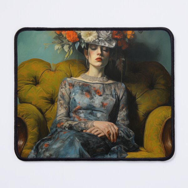 Item preview, Woman of Class - Woman with flower head boho modern unique art designed and sold by olivergraham.
