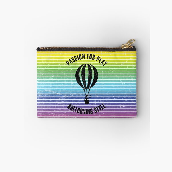Item preview, Black silhouette of a woman in a balloon against the background of rainbow stripes designed and sold by HarridanCreates.