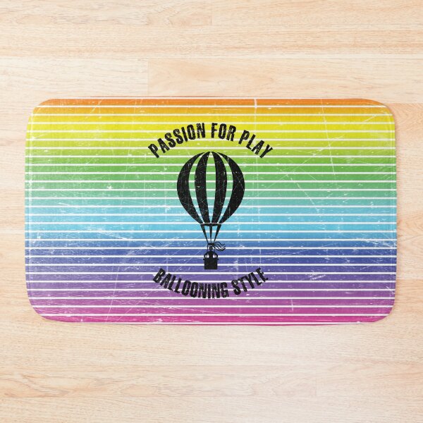 Item preview, Black silhouette of a woman in a balloon against the background of rainbow stripes designed and sold by HarridanCreates.