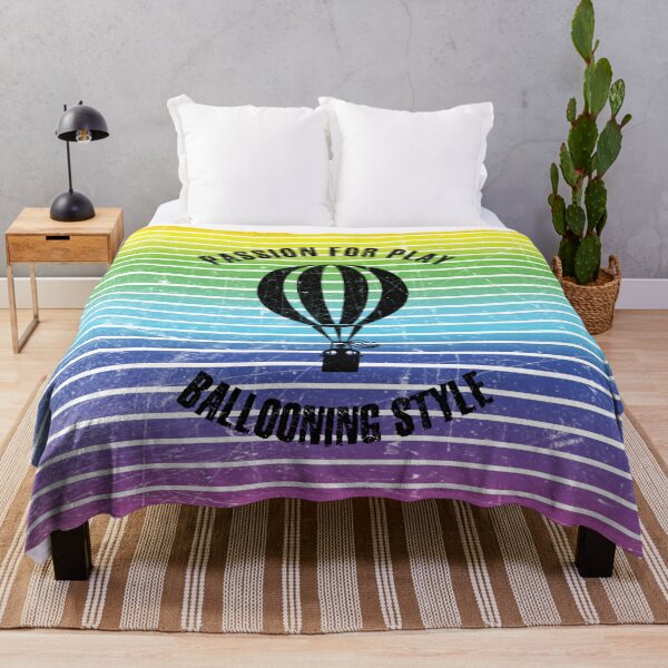 Item preview, Black silhouette of a woman in a balloon against the background of rainbow stripes designed and sold by HarridanCreates.