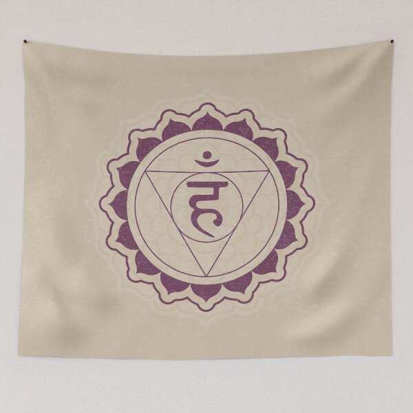 Item preview, Throat Chakra Mandala - Dove + Beet designed and sold by Irene Estelle.