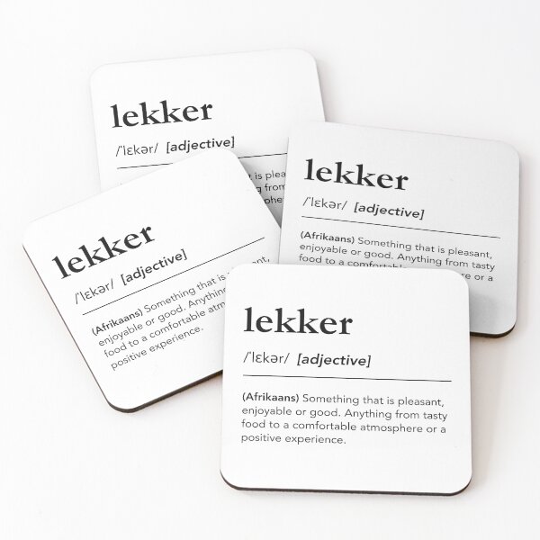 Artikelvorschau, Lekker-Definition, geboren in Südafrika, Afrikaans, südafrikanische Sprüche entworfen und verkauft von lagunaklein.