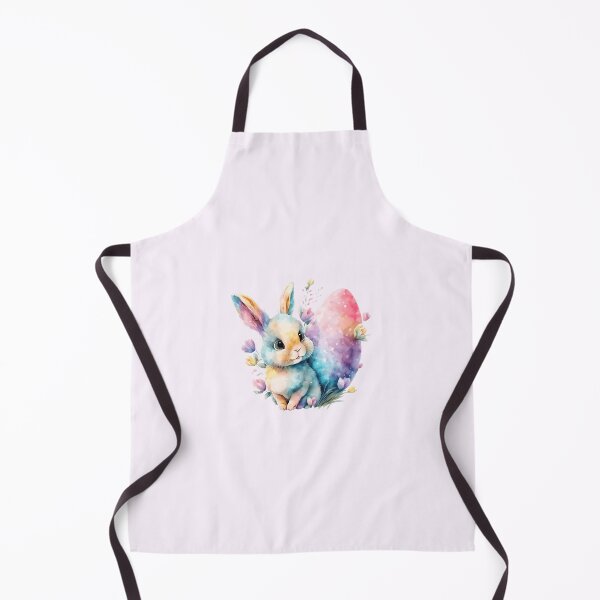 Item preview, Easter bunny with eggs and flowers, cute watercolor pastel designed and sold by Margival.