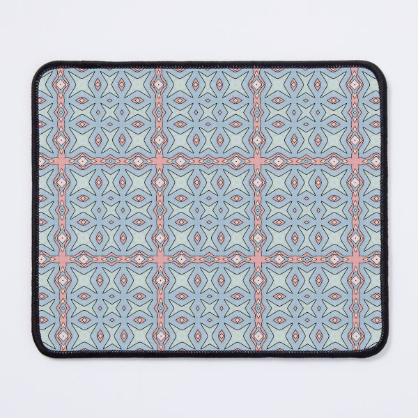 Item preview, Pink squares and blue arabesques designed and sold by HumeurMandarine.