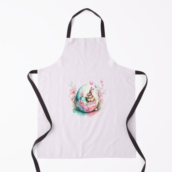 Item preview, Easter bunny with eggs and flowers, cute watercolor pastel designed and sold by Margival.