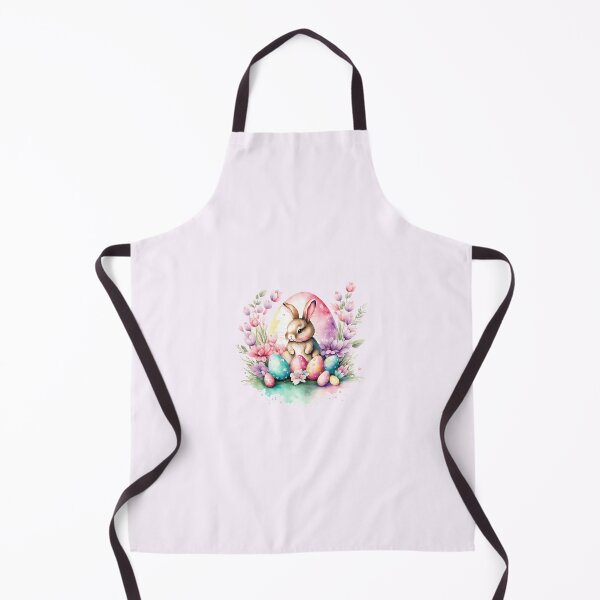 Item preview, Easter bunny with eggs and flowers, cute watercolor pastel designed and sold by Margival.