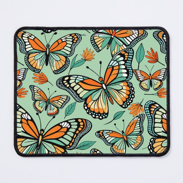 Item preview, Timeless Elegance: Mini Monarch Butterfly Vintage Line Drawing Wallpaper Patterns designed and sold by Rosa Elena Albornoz Mendez.
