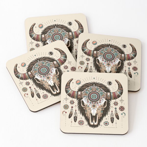 Item preview, Bison Skull Decorated designed and sold by Bomba Visual.