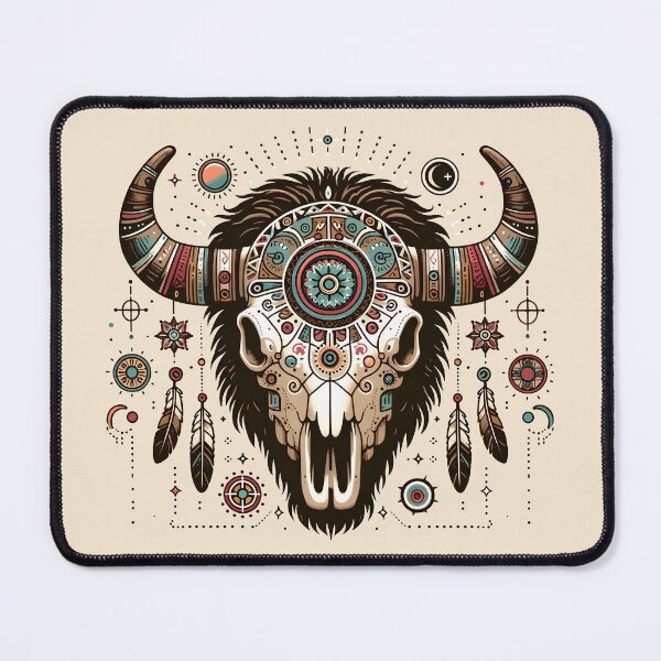Item preview, Bison Skull Decorated designed and sold by Bomba Visual.