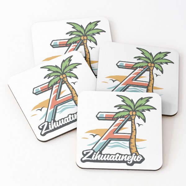Item preview, Zihuantanejo, Mexico packet corner letter art designed and sold by MommyVibeArts.