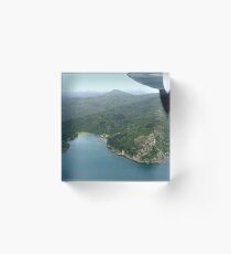 Blind Bay from the air - Great Barrier Island......!! Acrylic Block