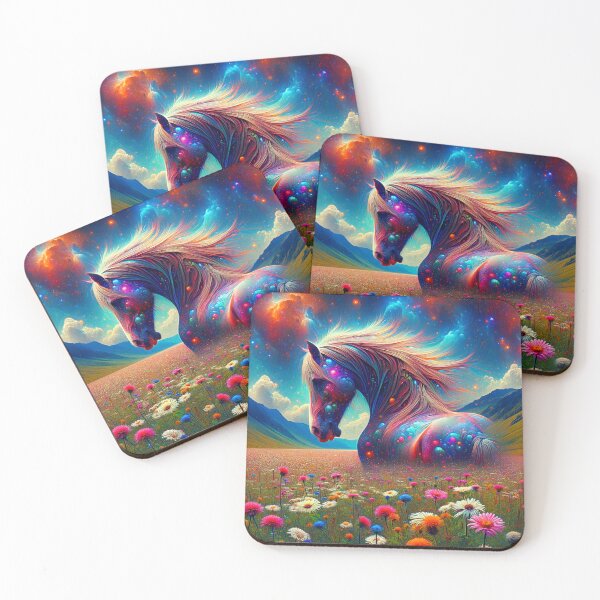 Item preview, Horse in flower meadow designed and sold by Pferde-Fanshop.