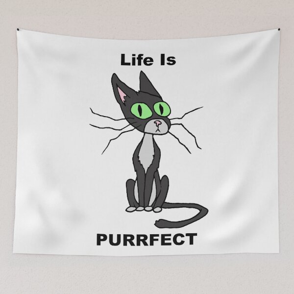 Item preview, Life Is Purrfect designed and sold by CattapanComics.