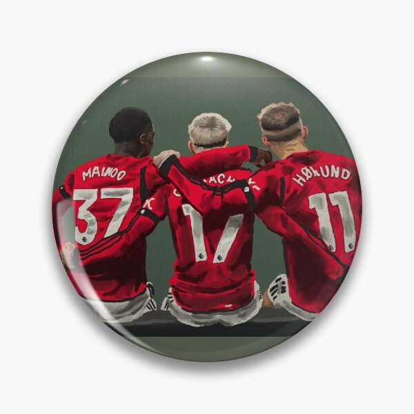 Item preview, Portrait painting of Kobbie Mainoo, Alejandro Garnacho, Rasmus Højlund of Manchester United  designed and sold by thehat24.