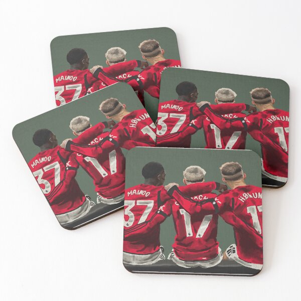 Item preview, Portrait painting of Kobbie Mainoo, Alejandro Garnacho, Rasmus Højlund of Manchester United  designed and sold by thehat24.