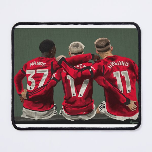Item preview, Portrait painting of Kobbie Mainoo, Alejandro Garnacho, Rasmus Højlund of Manchester United  designed and sold by thehat24.
