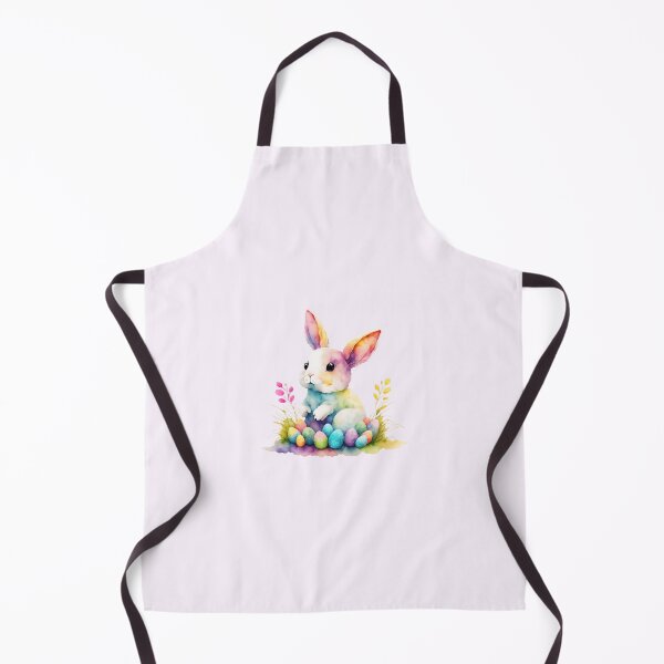 Item preview, Easter bunny with eggs and flowers, cute watercolor pastel designed and sold by Margival.