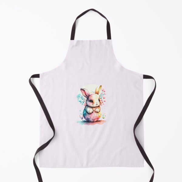 Item preview, Easter bunny with eggs and flowers, cute watercolor pastel designed and sold by Margival.