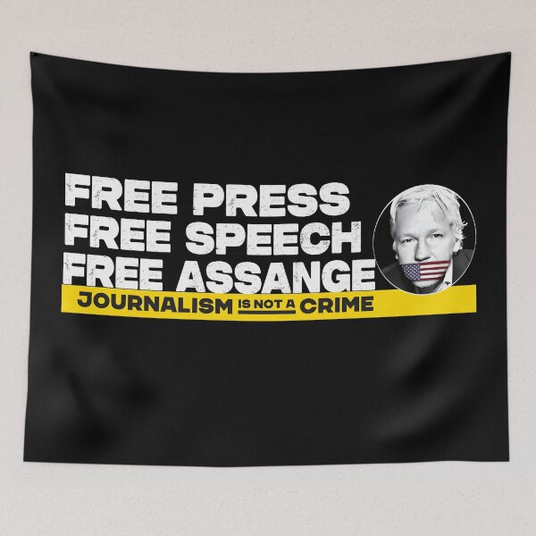 Item preview, Free Julian Assange designed and sold by Tia-tez.