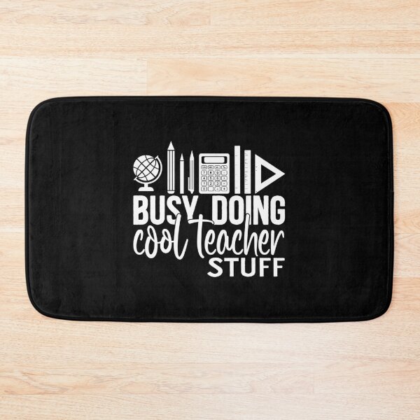 Item preview, Busy doing cool teacher stuff - white designed and sold by EmeraldeaArt.