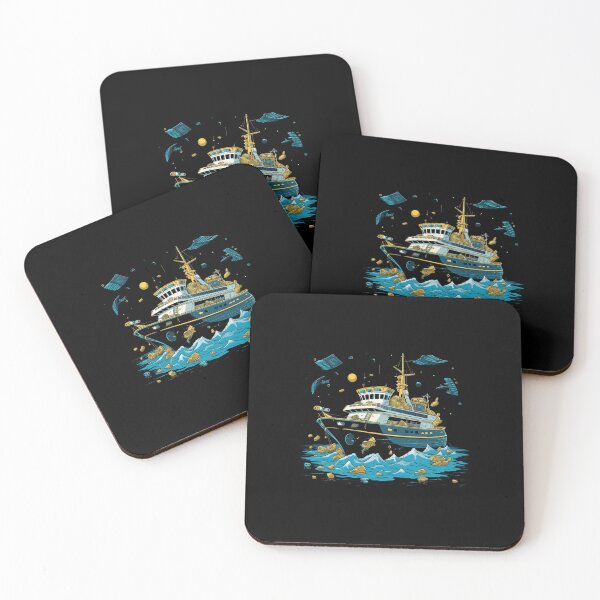 Item preview,   Ship at sea animation Cartoon  designed and sold by VibeStyleShop.