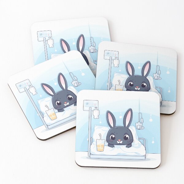 Item preview, Bunny rescue with IV in the hospital  designed and sold by MilkyBerryShop.