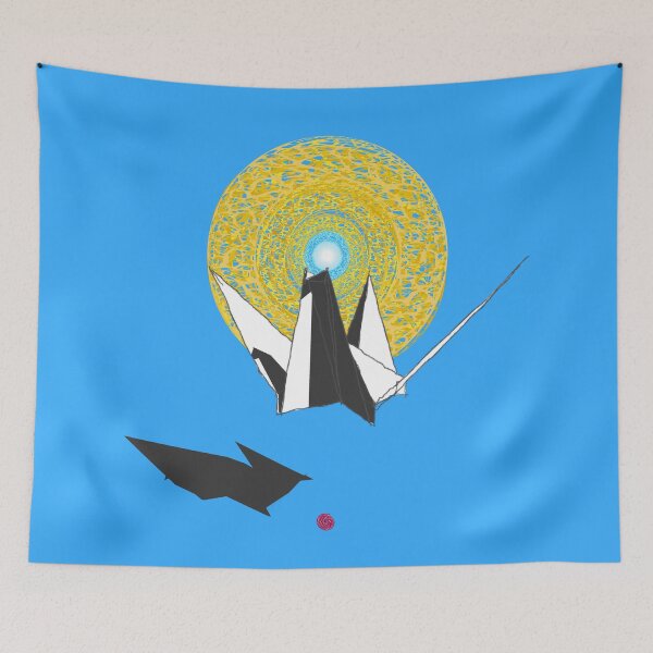Item preview, (Hand-drawn) Origami bird with golden mandala designed and sold by Whimsy Trail Co.