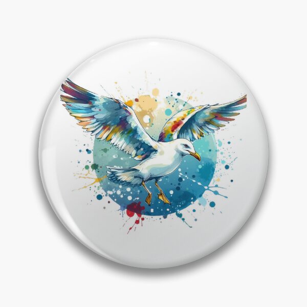 Item preview, A beautiful image of a seagull with a colorful background designed and sold by Marcoshop10.