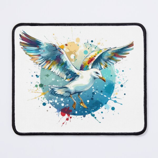 Item preview, A beautiful image of a seagull with a colorful background designed and sold by Marcoshop10.