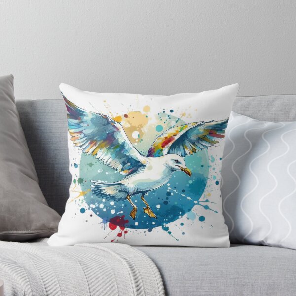 Item preview, A beautiful image of a seagull with a colorful background designed and sold by Marcoshop10.