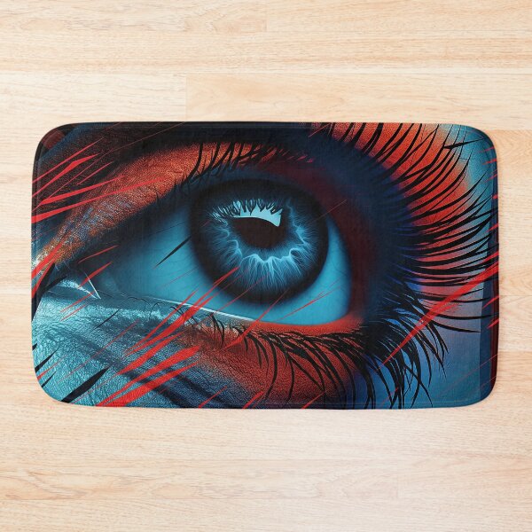 Item preview, Vision in Red and Blue: Striking Abstract Eye Illustration designed and sold by RuyaFab.