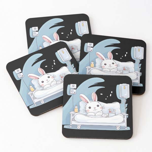 Item preview, White bunny rescue in the hospital designed and sold by MilkyBerryShop.