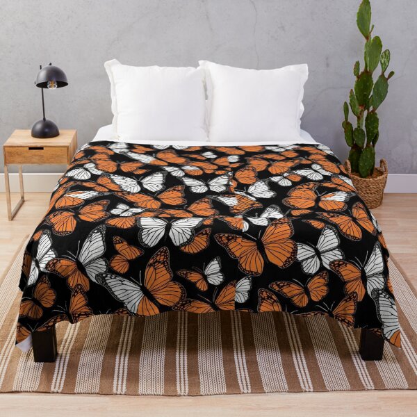 Item preview, Monarch Butterflies are in Shadow Orange Black and White designed and sold by Rosa Elena Albornoz Mendez.