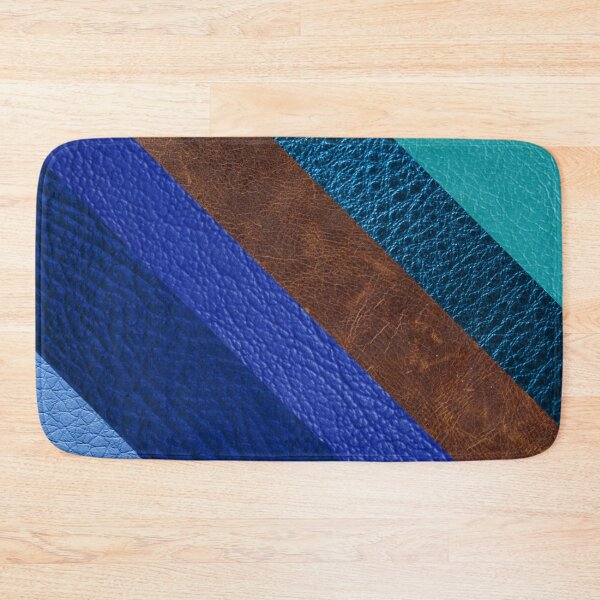 Item preview, ART leather collage blue with brown designed and sold by NinaFlorence.