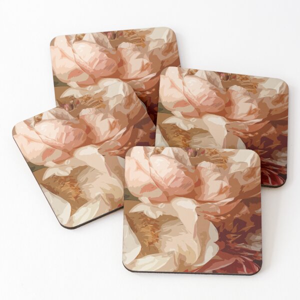 Item preview, Coral Charm Graphic Peonies designed and sold by Peonysunday.