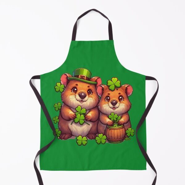 Item preview, Happy Cute Quokkas with clover designed and sold by Irbisinthebox.