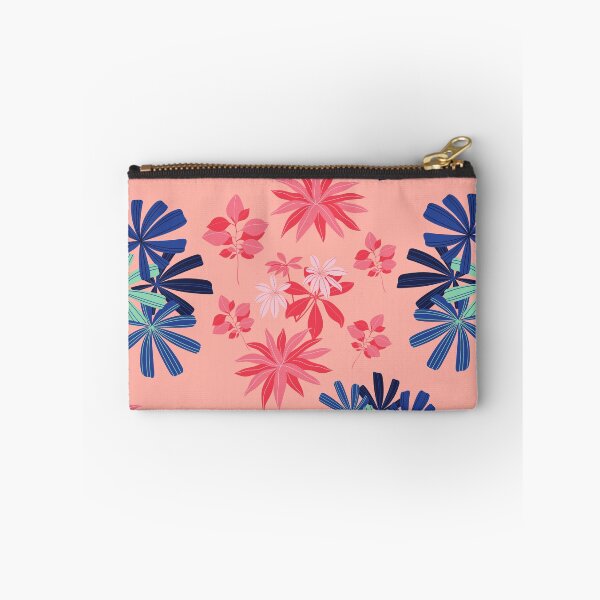 Item preview,  A Lush Floral Pattern - Blue-Green and Pink Flowers on Light Blue Background designed and sold by Hill Strom.