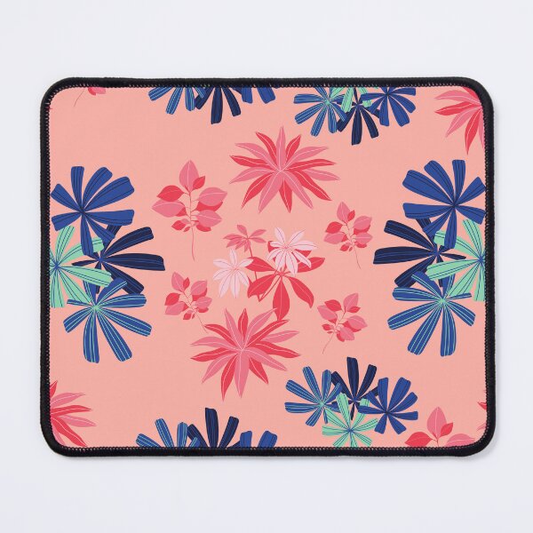 Item preview, A Lush Floral Pattern - Blue-Green and Pink Flowers on Light Blue Background designed and sold by Hill Strom.