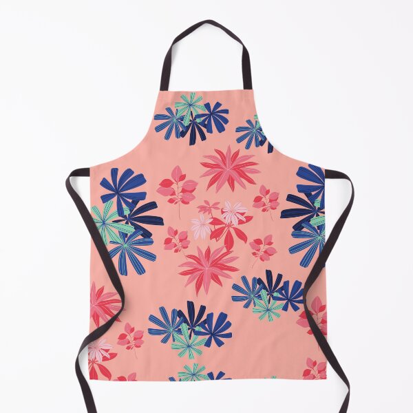 Item preview, A Lush Floral Pattern - Blue-Green and Pink Flowers on Light Blue Background designed and sold by Hill Strom.