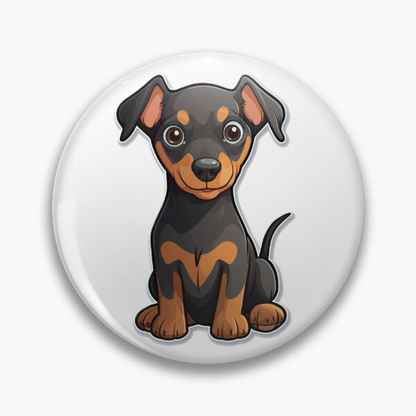 Item preview, Doberman Pinscher Kawaii Famous Dog Breeds Animal Inspired Art and Stickers designed and sold by CDC40.