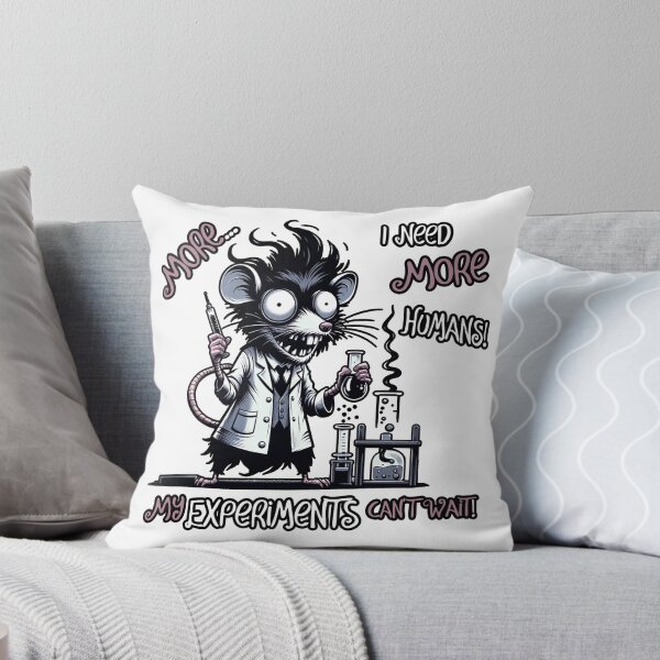 Item preview, More Humans Needed, Scientist Rat, Cute, Geek Humor designed and sold by shypixels.