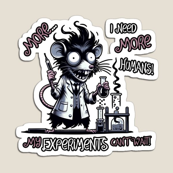 Item preview, More Humans Needed, Scientist Rat, Cute, Geek Humor designed and sold by shypixels.