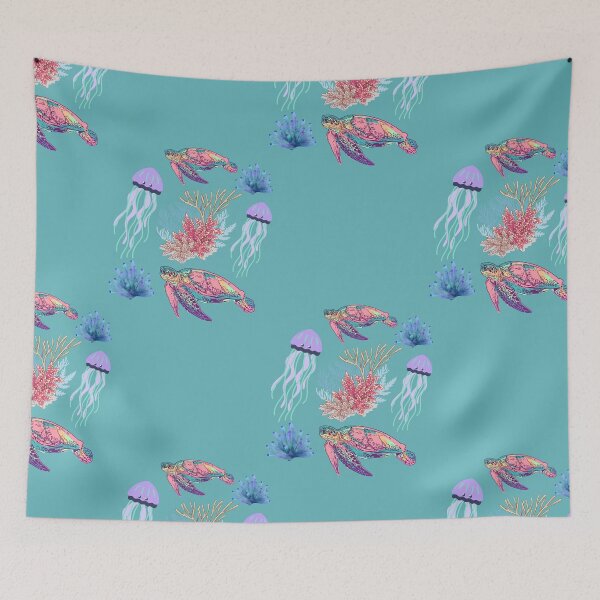 Item preview, Vibrant Marine Life - Intricate Oceanic Pattern designed and sold by Hill Strom.