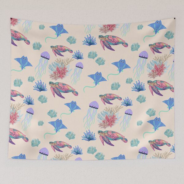 Item preview, Ocean Harmony: A Vibrant Marine Life Pattern designed and sold by Hill Strom.